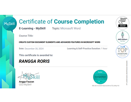Course Certificate